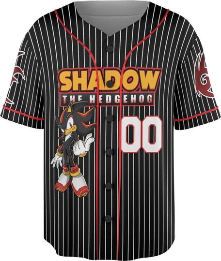 Personalized Sonic Shadow The Hedgehog Badass Jersey, Custom Sonic Jersey, Sonic Birthday Gift