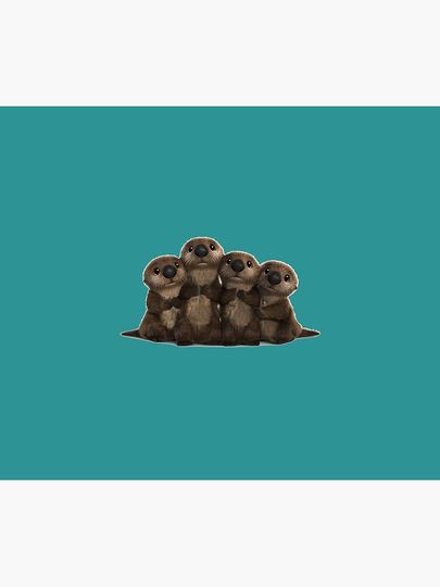 Otters from Finding Dory Throw Blanket