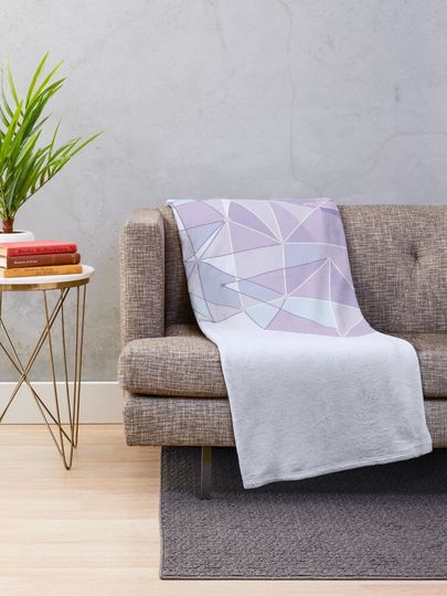 Purple Fragments Throw Blanket