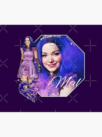 Mal Purple Queen - Descendants 3 Wedding Star Throw Blanket