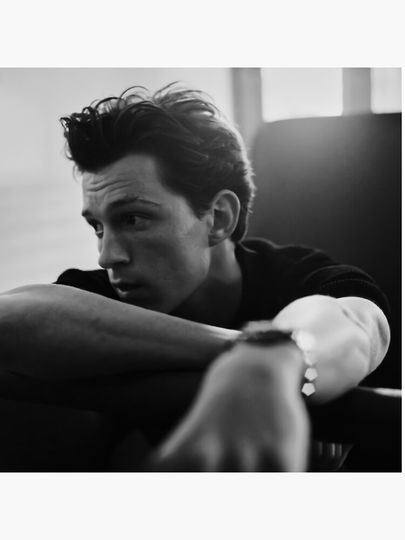 Tom Holland B&W Pillow