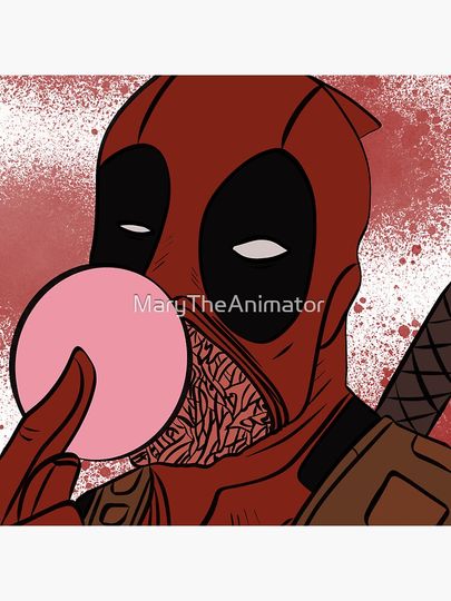 Deadpool Bubble Gum - Design 4 Pillow