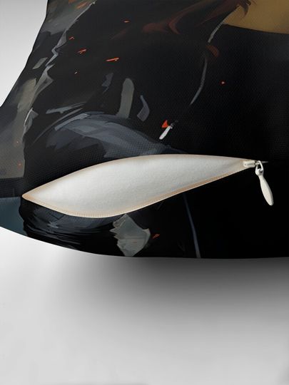 Black Widow painting Pillow