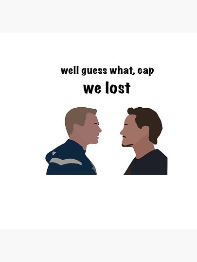 Tony stark and Captain America Pillow