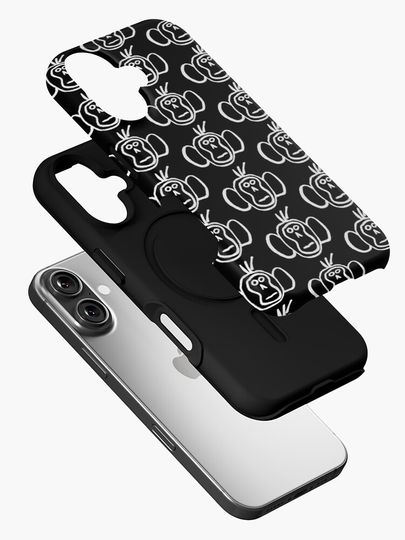 Fitz's Monkey (White) iPhone Case