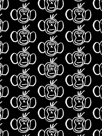 Fitz's Monkey (White) iPhone Case