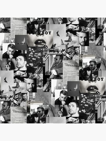 Chris Evans light grey edit Pillow