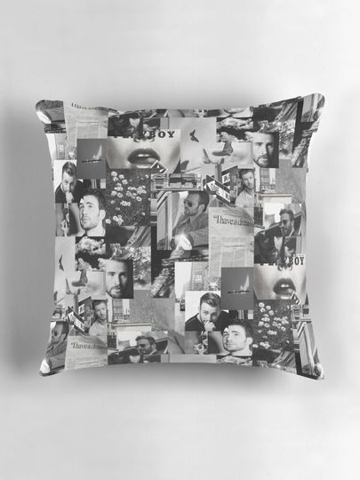 Chris Evans light grey edit Pillow