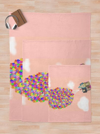 Up - Peach Throw Blanket