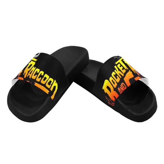 Rocket Racoon Slide Sandals Unisex For Boyfriend or Girlfriend Gift, Birthday Gift, and Others