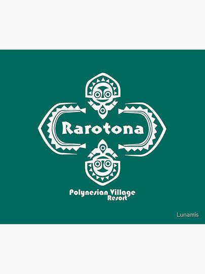 Polynesian Village Resort Rarotonga Logo Throw Blanket
