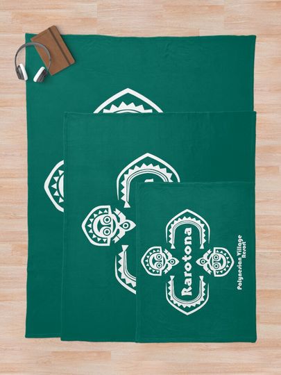 Polynesian Village Resort Rarotonga Logo Throw Blanket
