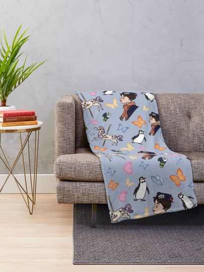 Mary Poppins Pattern Throw Blanket