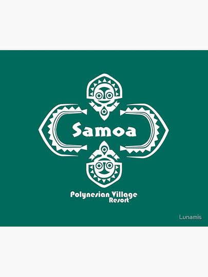 Polynesian Village Resort Samoa Logo Throw Blanket