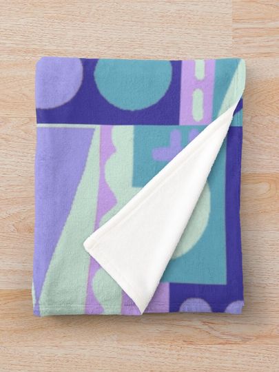 "it's a small world" Pattern (ice palette) Throw Blanket