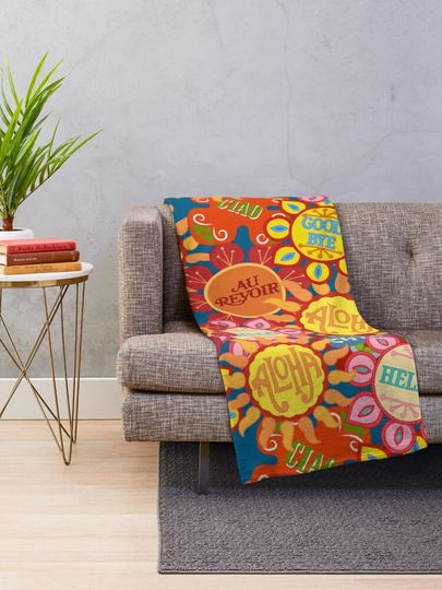 It's a Small World Flowers (original) Throw Blanket