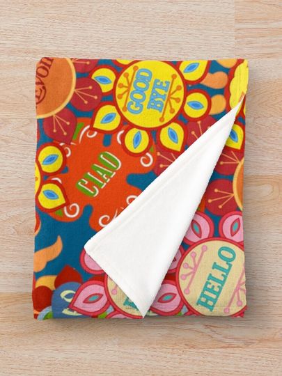 It's a Small World Flowers (original) Throw Blanket