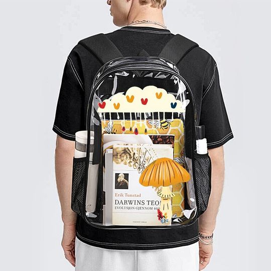 Spring Mushroom, Transparent Backpack