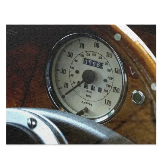 Triumph Spitfire Speedometer Design Jigsaw Puzzle