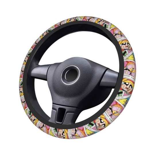 The Powerpuffs Girls Car Steering Wheel Cover