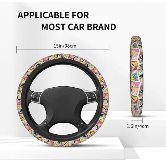 The Powerpuffs Girls Car Steering Wheel Cover