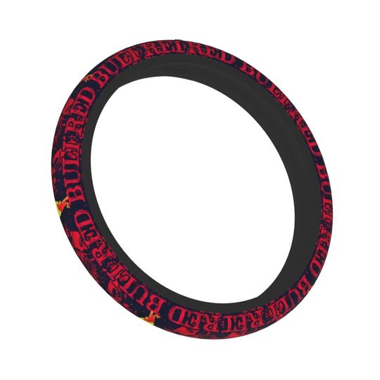 Red Bulls Car Steering Wheel Cover