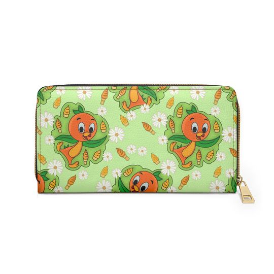 Orange Bird Leather Wallet