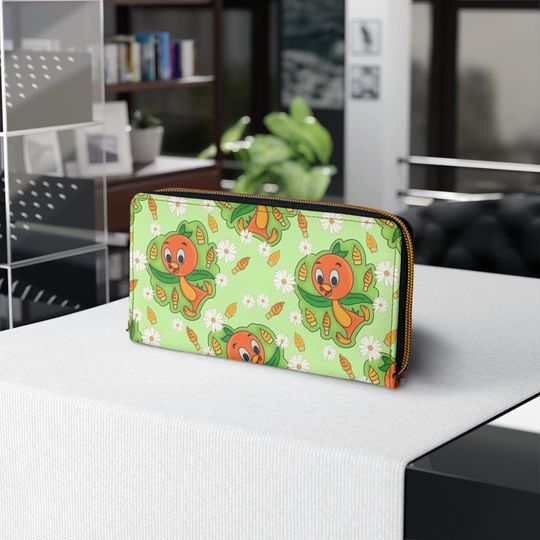 Orange Bird Leather Wallet