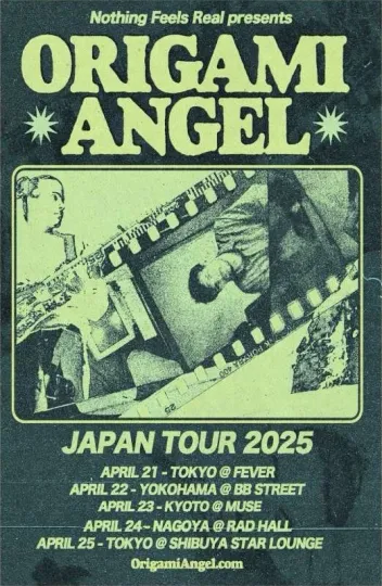 Origami Angel Japan Tour 2025 Poster