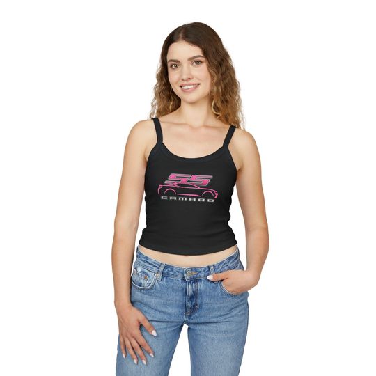 Camaro SS (hot pink) - Women's Spaghetti Strap Tank Top