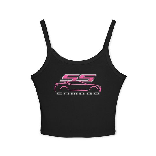 Camaro SS (hot pink) - Women's Spaghetti Strap Tank Top