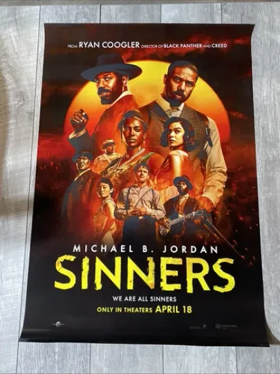 Sinners Authentic DS Final Movie Theatre Poster Michael B. Jordan