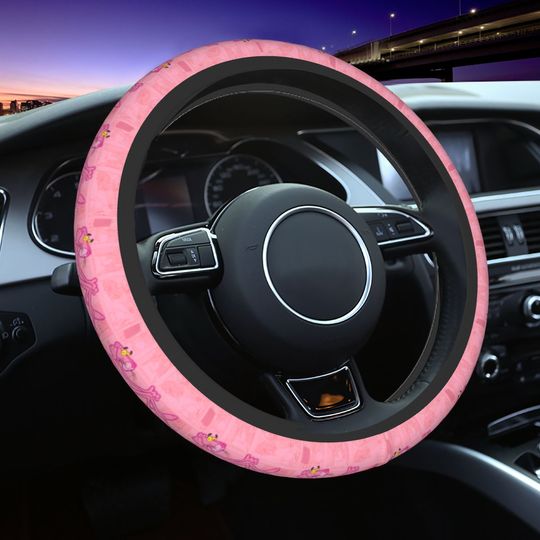 Car Steering Wheel Cover Pink-Panthers