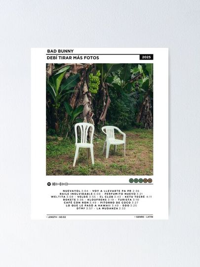 Bad Bunny Debi Tirar Mas Fotos Album Poster