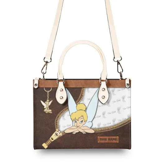 Tinkerbell Cartoon Women Leather Handbag