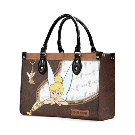 Tinkerbell Cartoon Women Leather Handbag