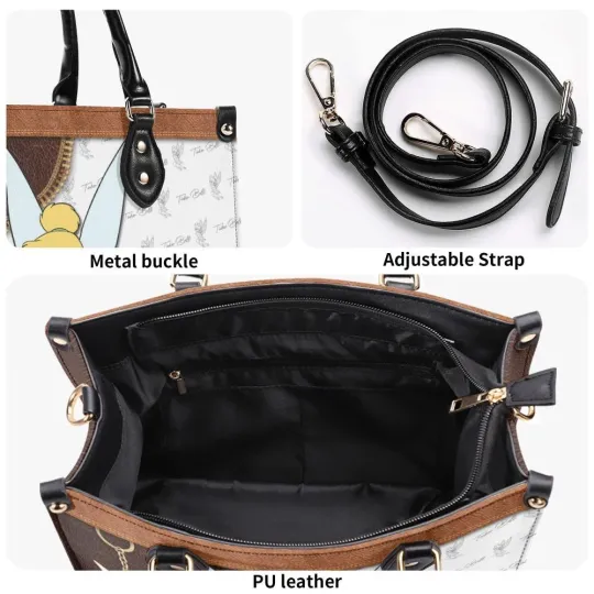 Tinkerbell Cartoon Women Leather Handbag