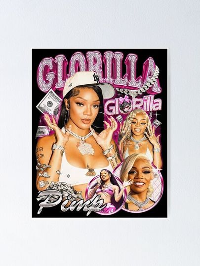 Glorilla Vintage Retro Poster