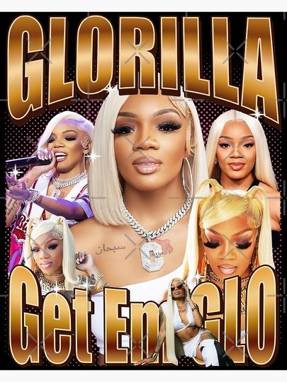 Glorilla Get Em Glo Retro Poster