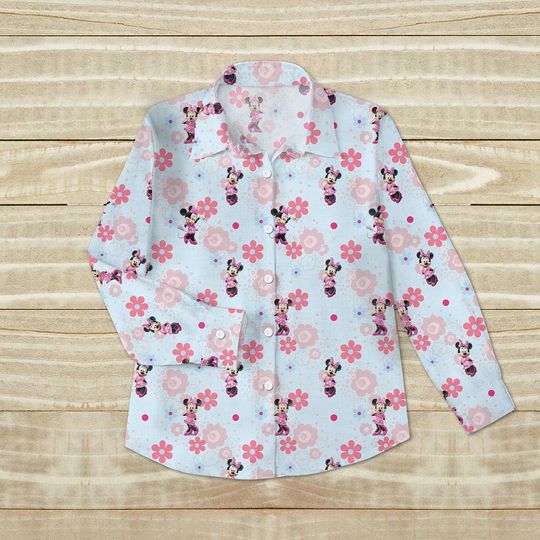 Disney Minnie Mouse Floral Women's Blouse, Mother's Day Gift