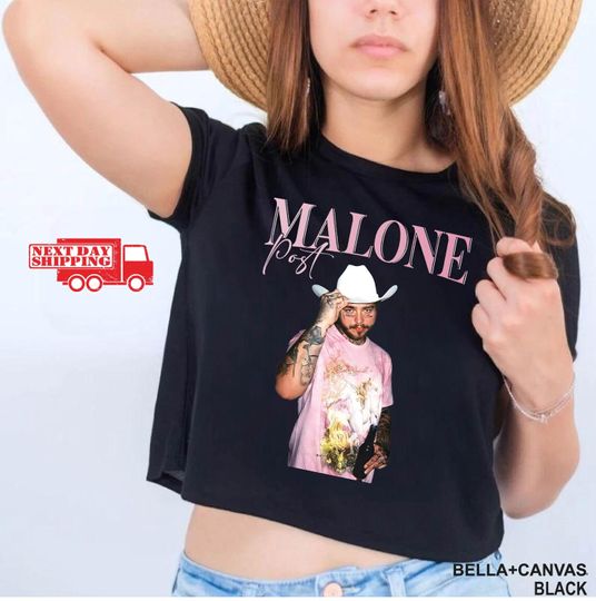 Vintage Post Malone Crop Tee