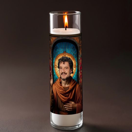Pedro Pascal Prayer Candle, Celebrity Saint Prayer Candle