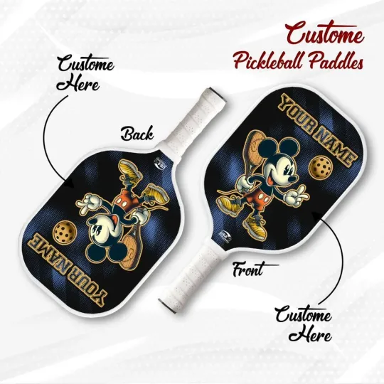 Personalized Mickey Pickleball Paddle, Disney Pickleball, Pickleball Gift for