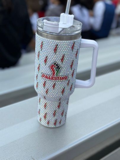 Palestine Water  Melon Tumbler rhinestone