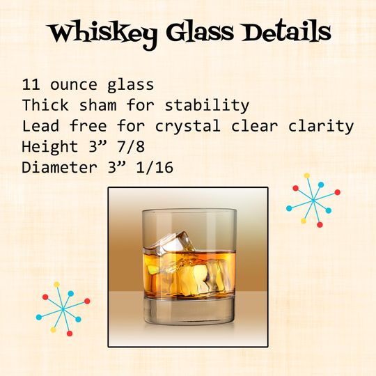 Atomic Cat Rock Glasses Retro Drinkware Mid Century Modern Whiskey Glass Gifts Unique Cat Lover Present MCM Retro Cat Barware Home Decor