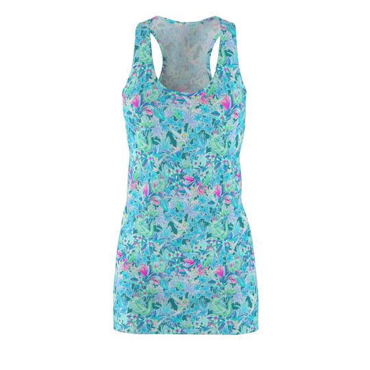 Bright Floral Flight - Peter Pan - Women's Racerback Dress