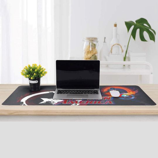 Captain America Desk Mat Suitable for Gamers, Content Creators, and Others