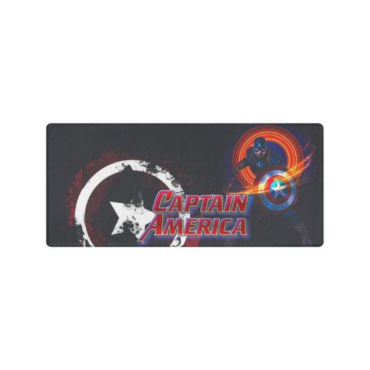 Captain America Desk Mat Suitable for Gamers, Content Creators, and Others
