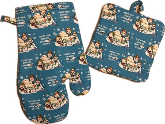 Elf Christmas Oven mitt and Pot-Holder