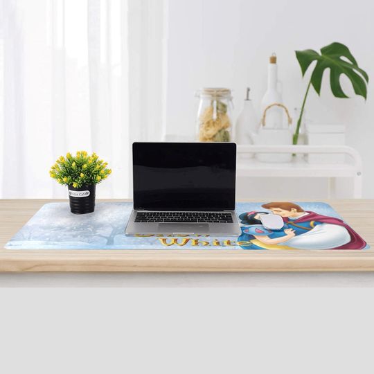 Snow White Desk Mat Suitable for Gamers, Content Creators, and Others